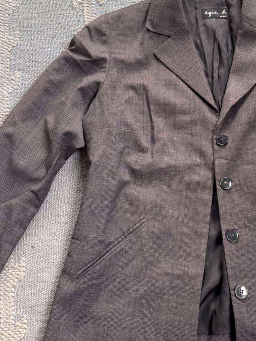 Grey Agnes B blazer - size M - 90s chic
